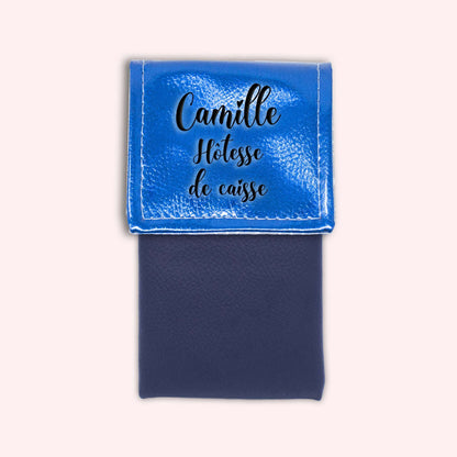 Metallic Blue Magnetic Pouch