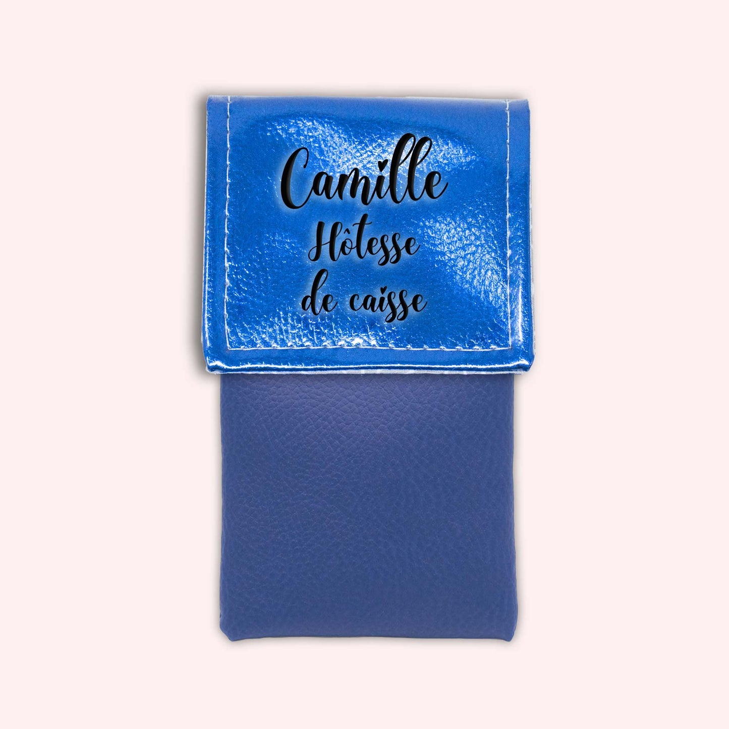 Metallic Blue Magnetic Pouch