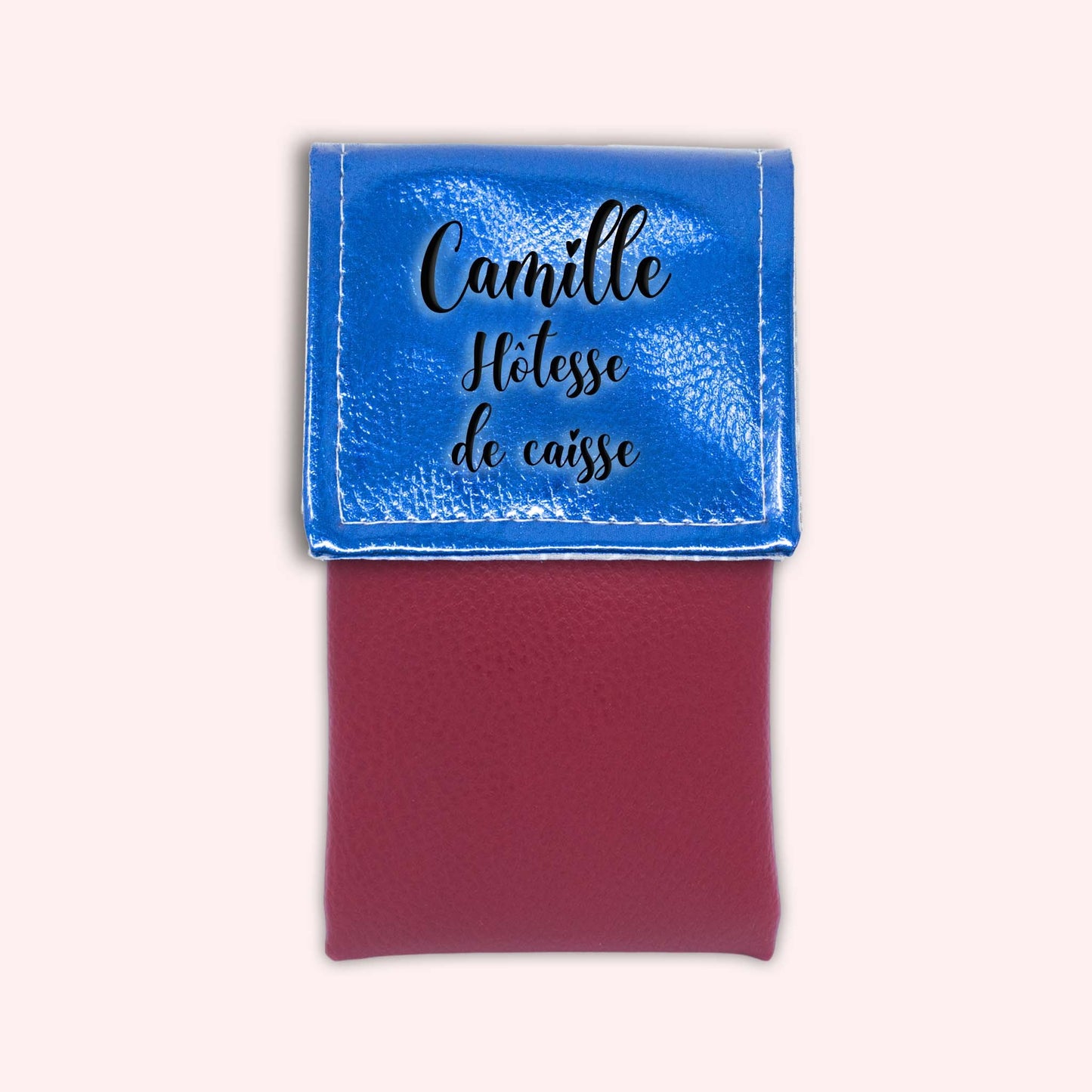 Metallic Blue Magnetic Pouch