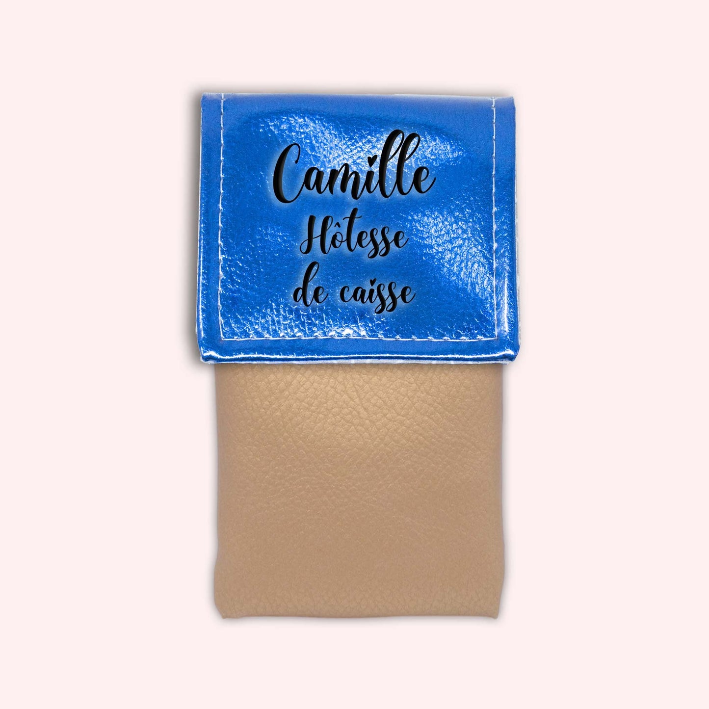 Metallic Blue Magnetic Pouch