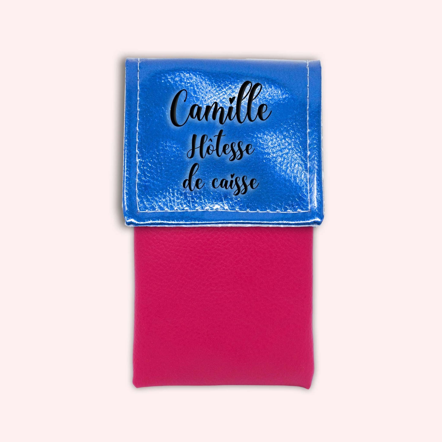 Metallic Blue Magnetic Pouch
