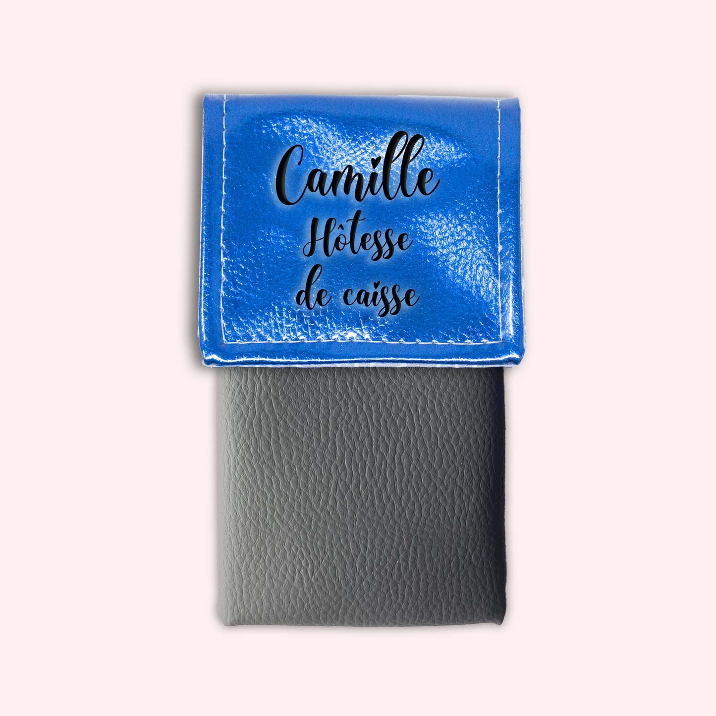 Metallic Blue Magnetic Pouch