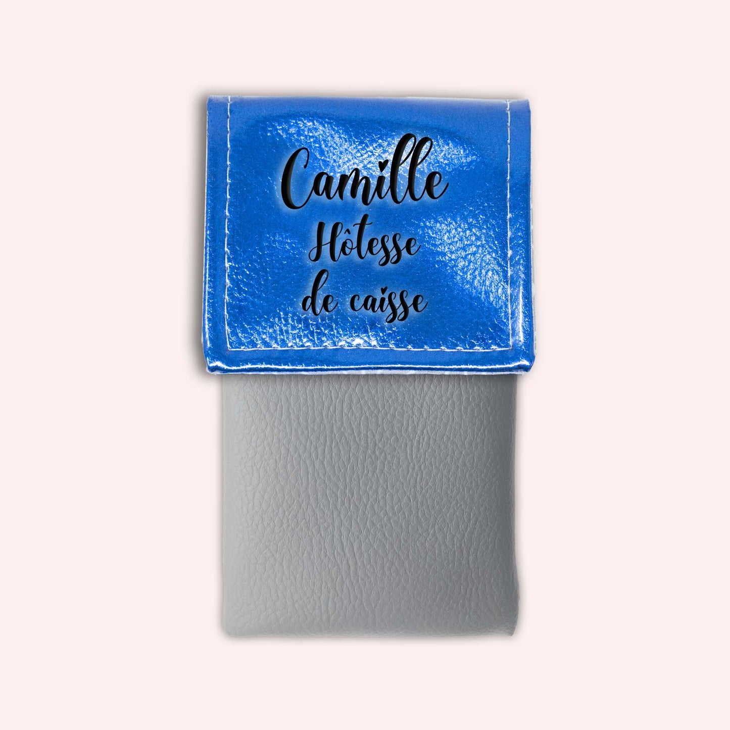 Metallic Blue Magnetic Pouch