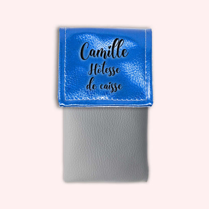 Metallic Blue Magnetic Pouch