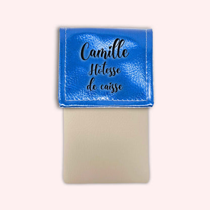 Metallic Blue Magnetic Pouch