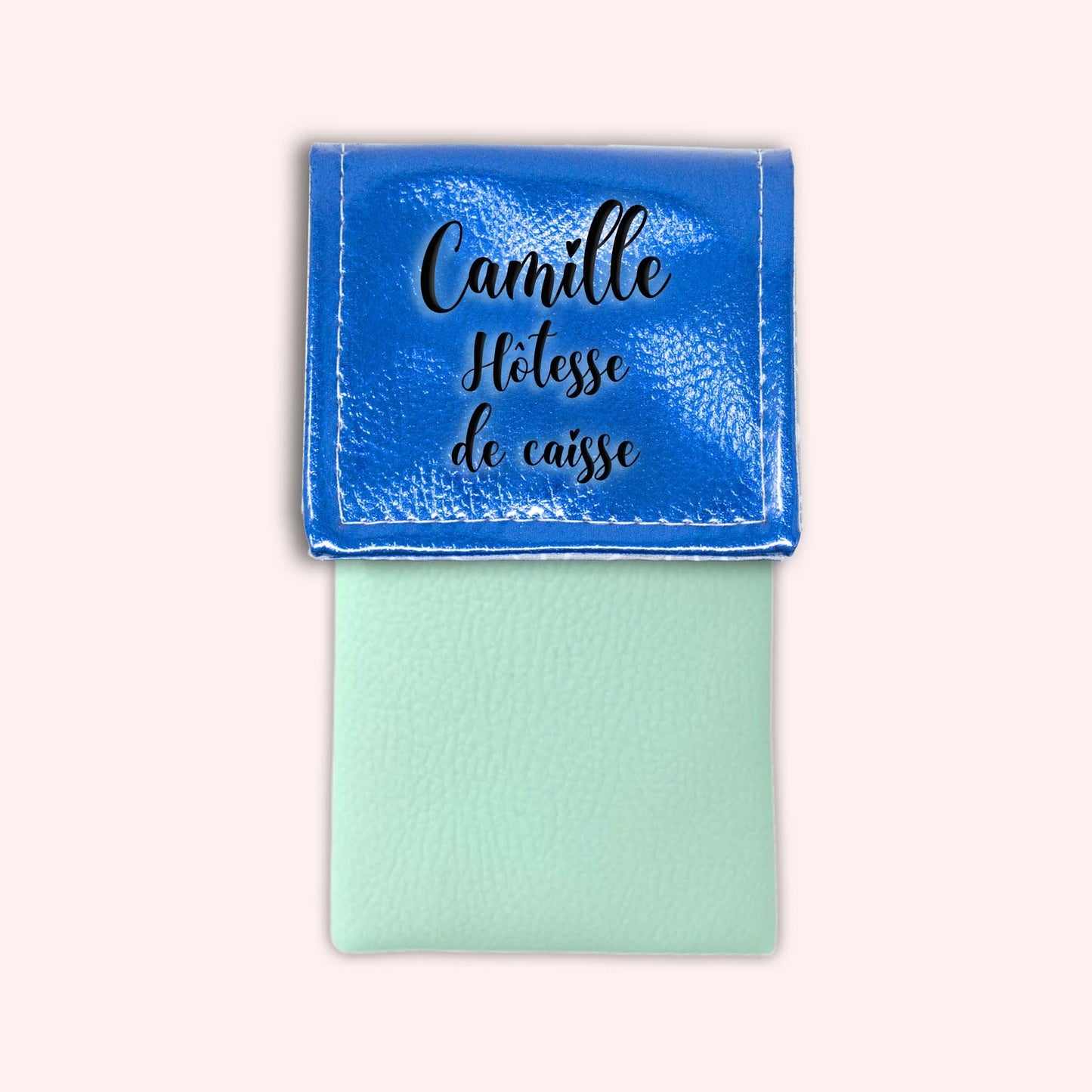 Metallic Blue Magnetic Pouch