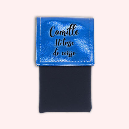 Metallic Blue Magnetic Pouch