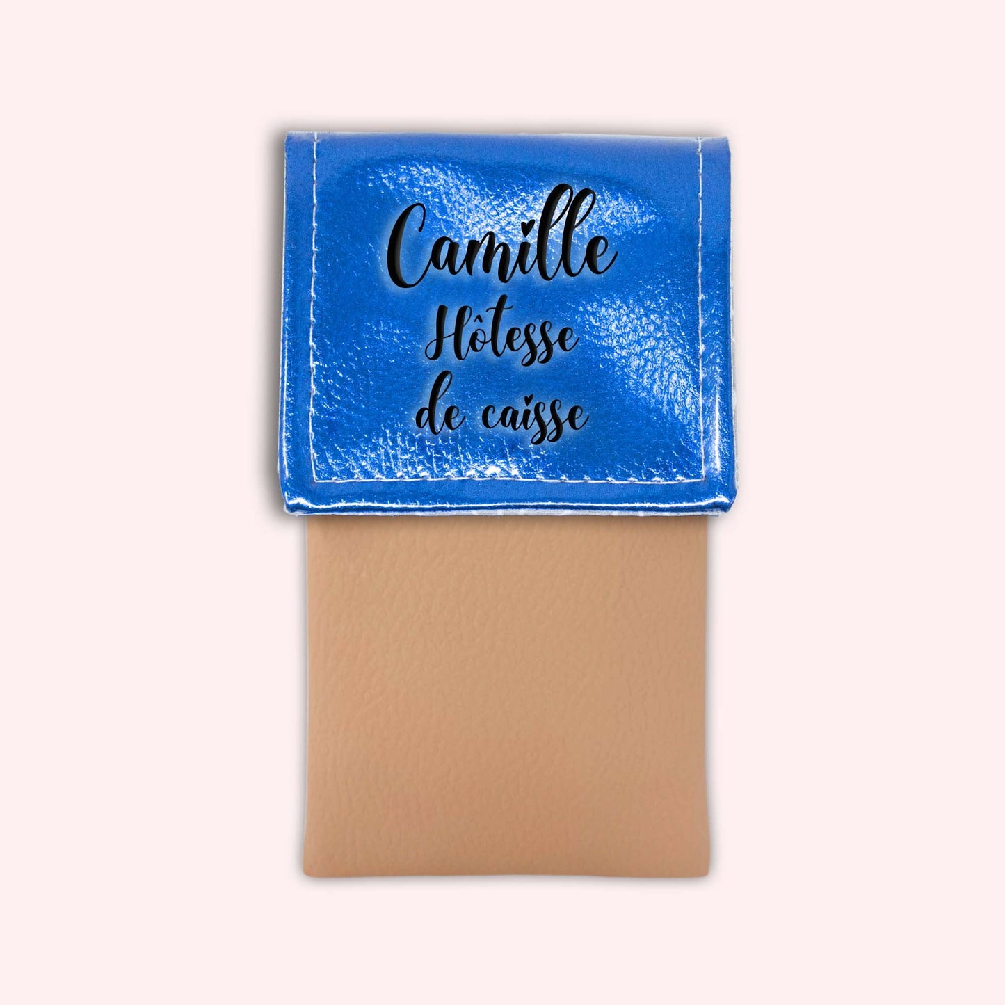 Metallic Blue Magnetic Pouch