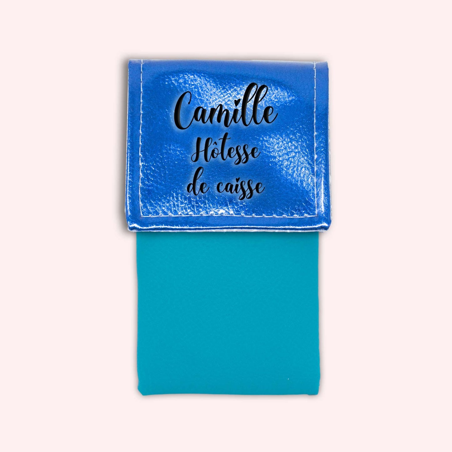 Metallic Blue Magnetic Pouch