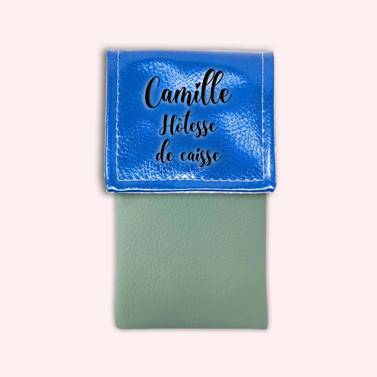 Metallic Blue Magnetic Pouch