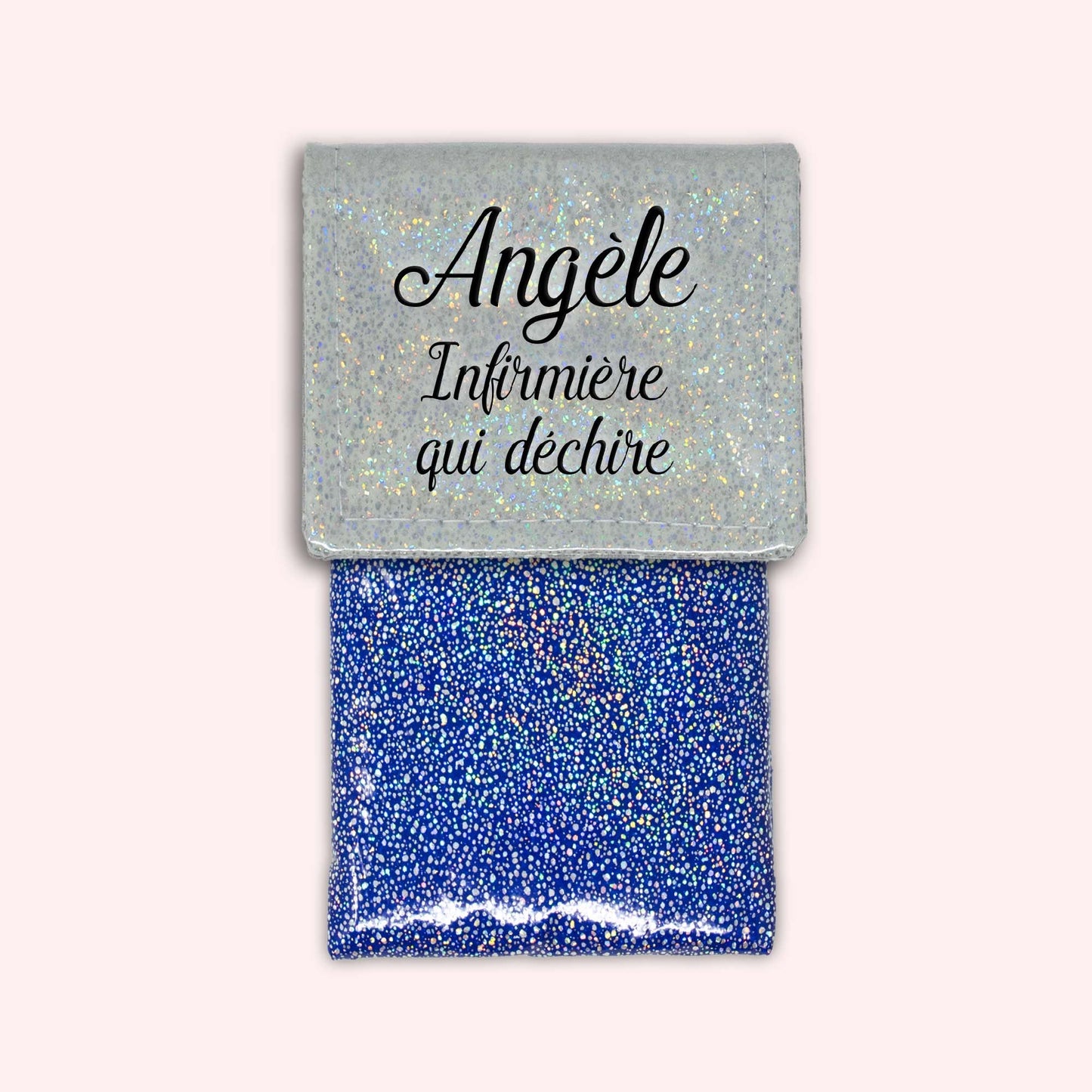 Misty White Disco Magnetic Pouch