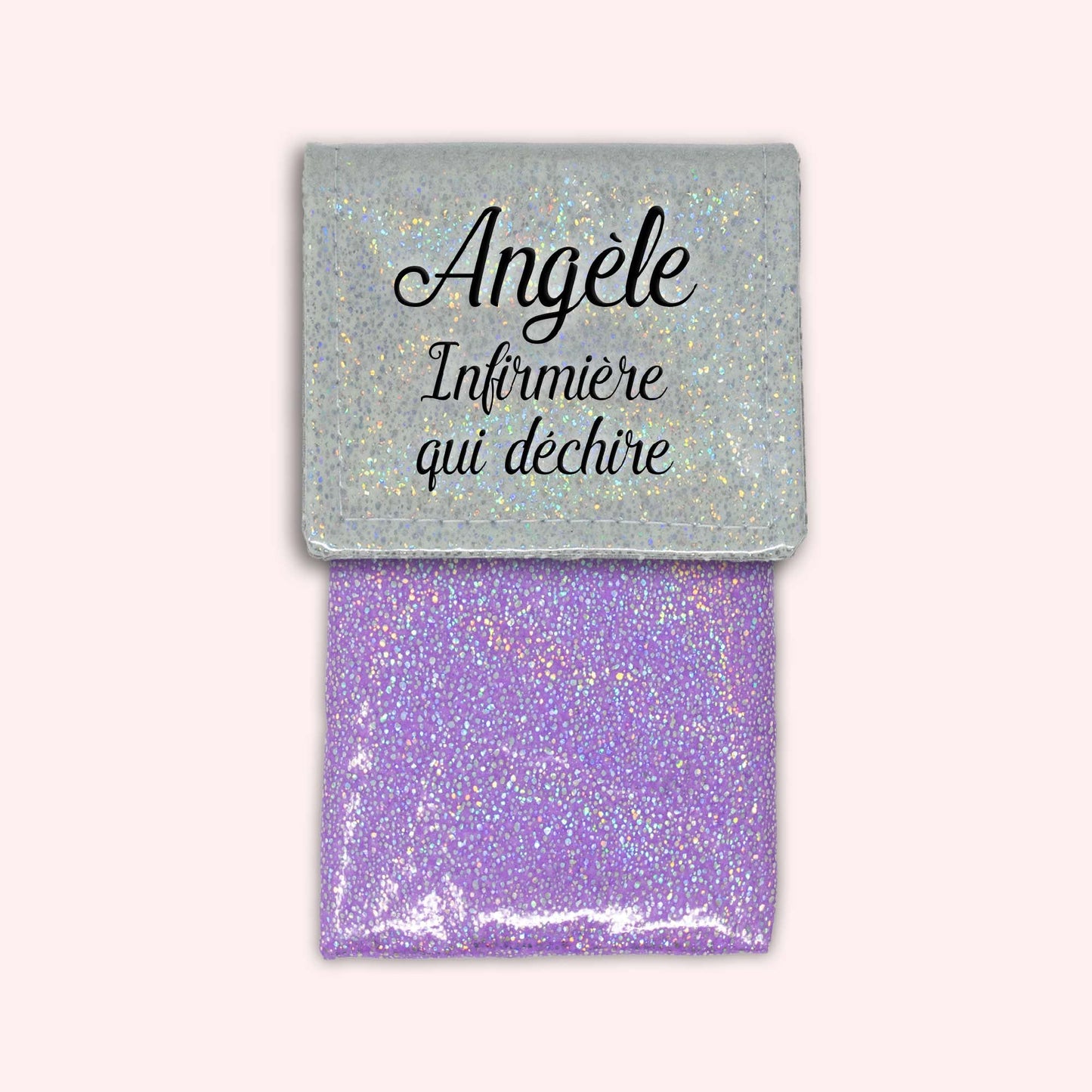 Misty White Disco Magnetic Pouch