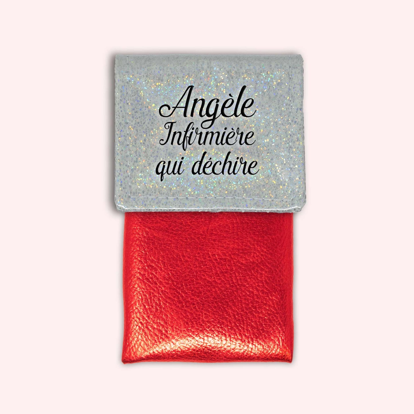 Misty White Disco Magnetic Pouch
