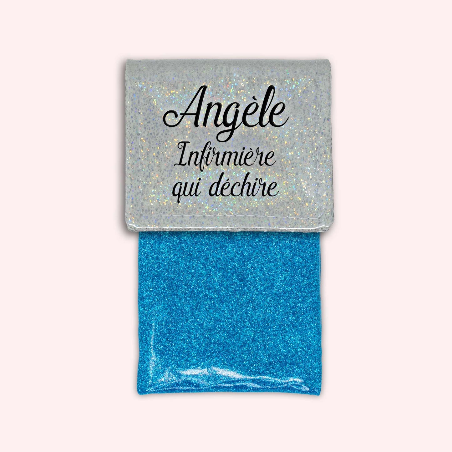 Misty White Disco Magnetic Pouch