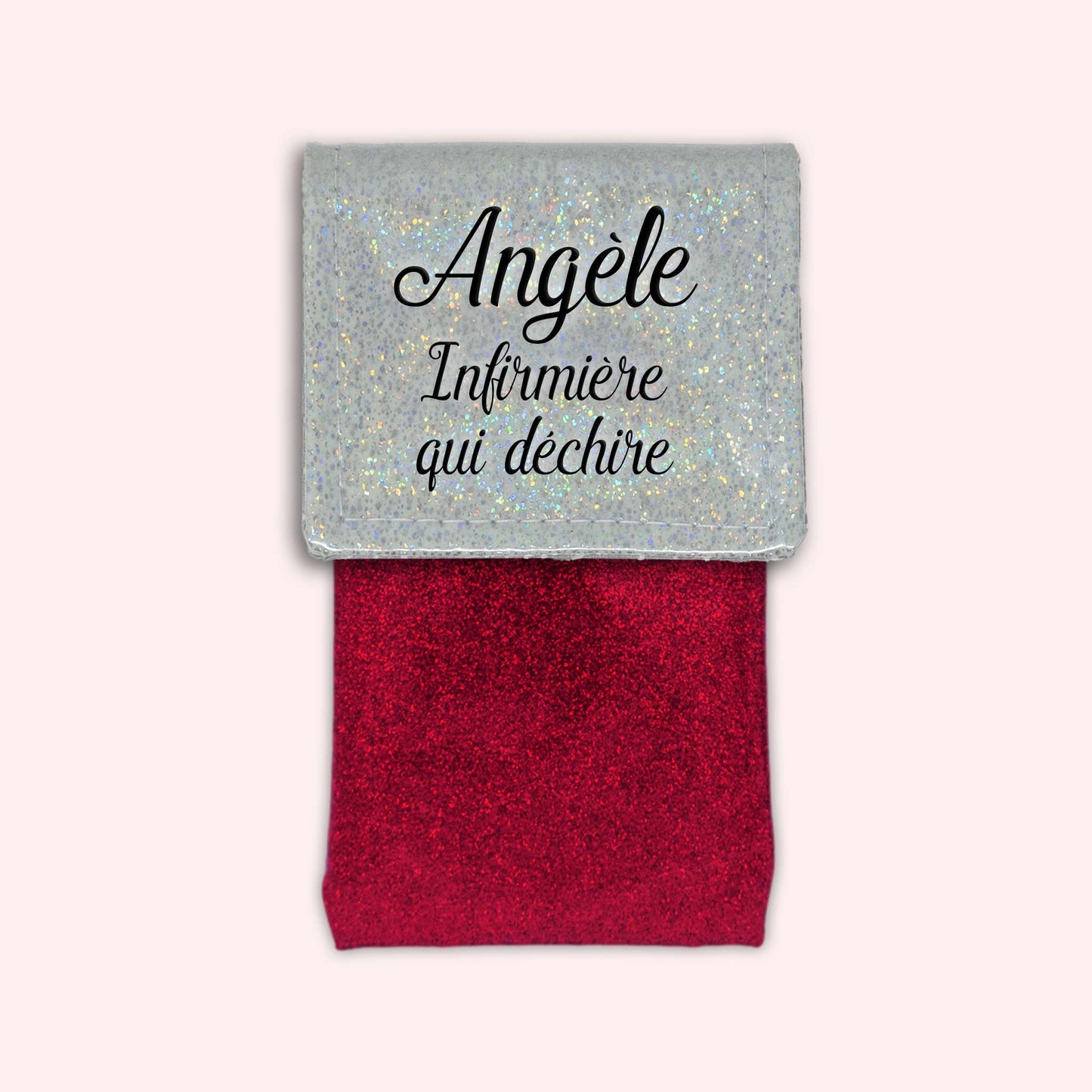 Misty White Disco Magnetic Pouch