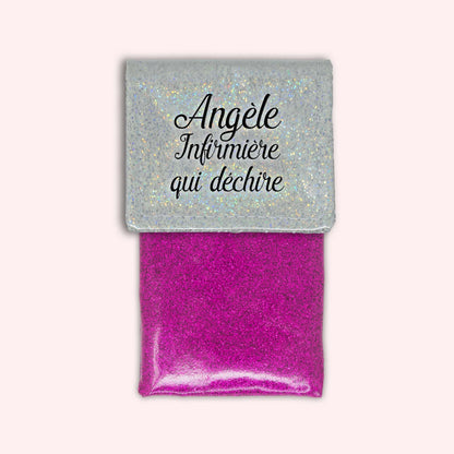 Misty White Disco Magnetic Pouch