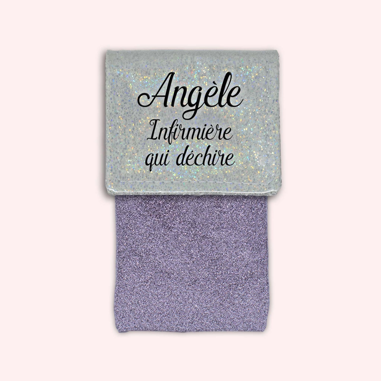 Misty White Disco Magnetic Pouch