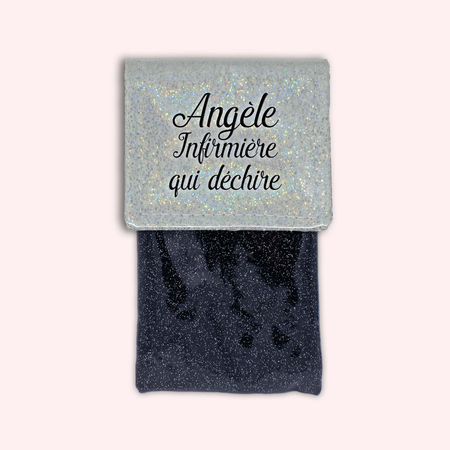Misty White Disco Magnetic Pouch