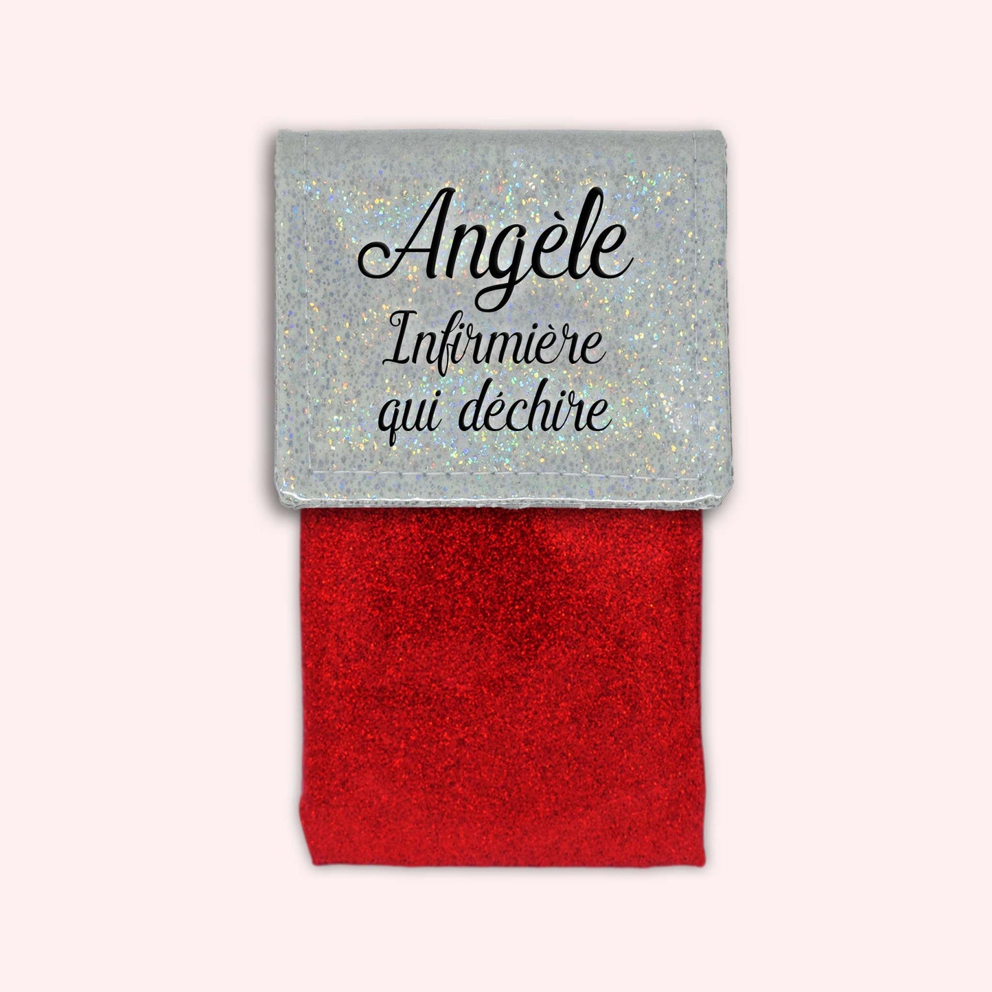 Misty White Disco Magnetic Pouch