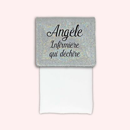 Pochette aimantée Misty blanc disco