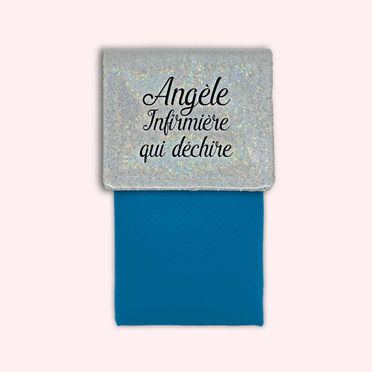 Misty White Disco Magnetic Pouch