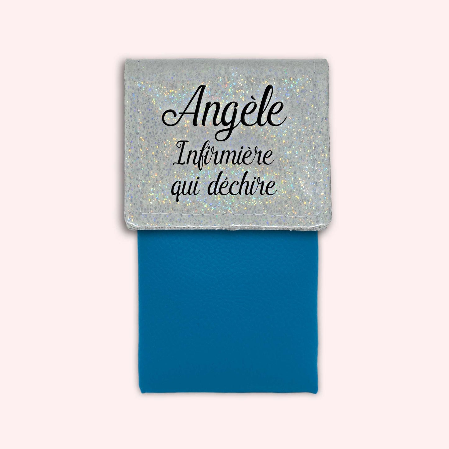 Misty White Disco Magnetic Pouch