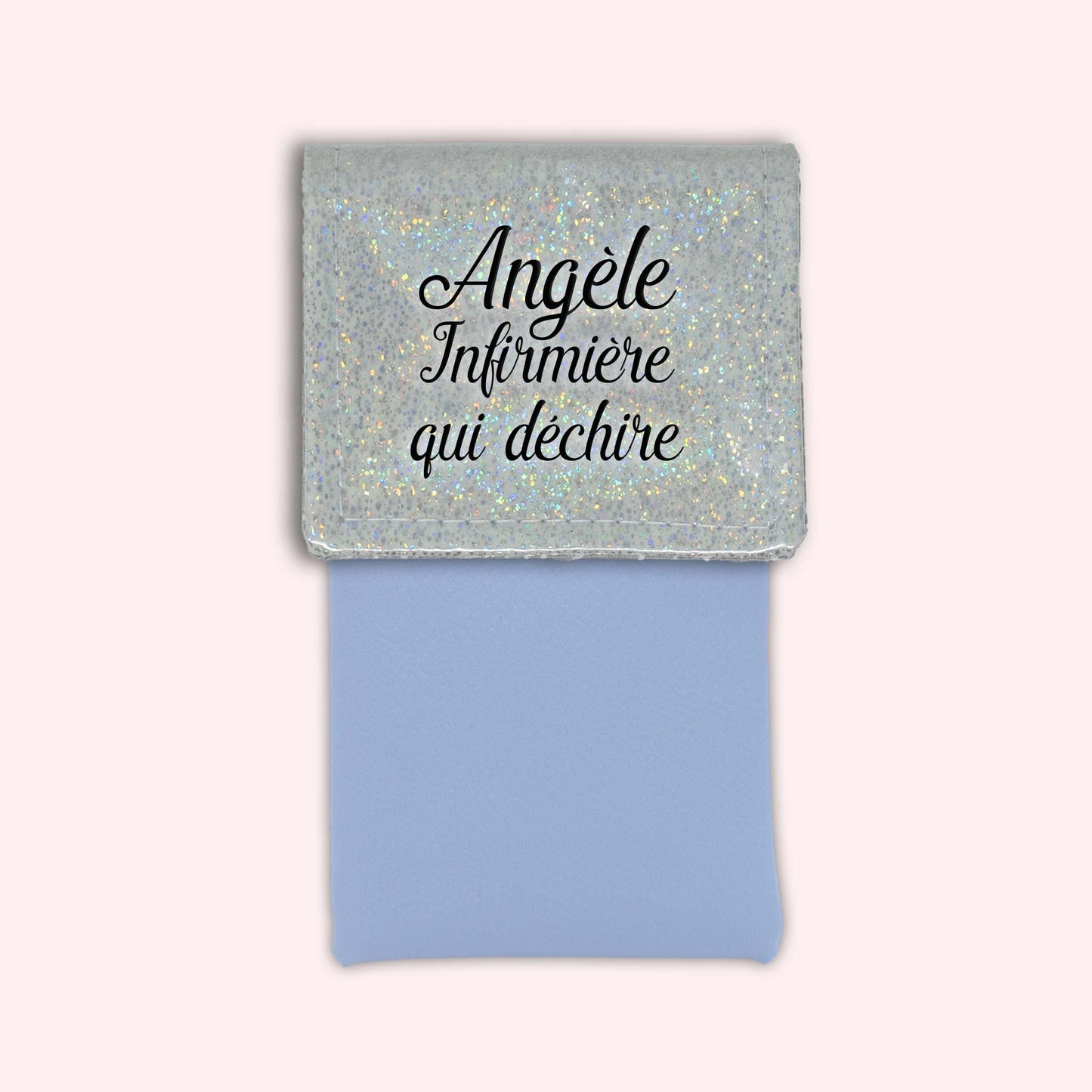 Misty White Disco Magnetic Pouch