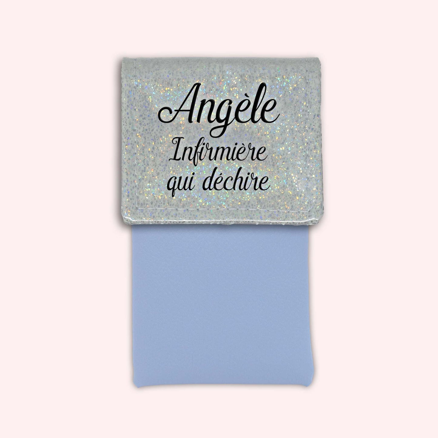 Misty White Disco Magnetic Pouch