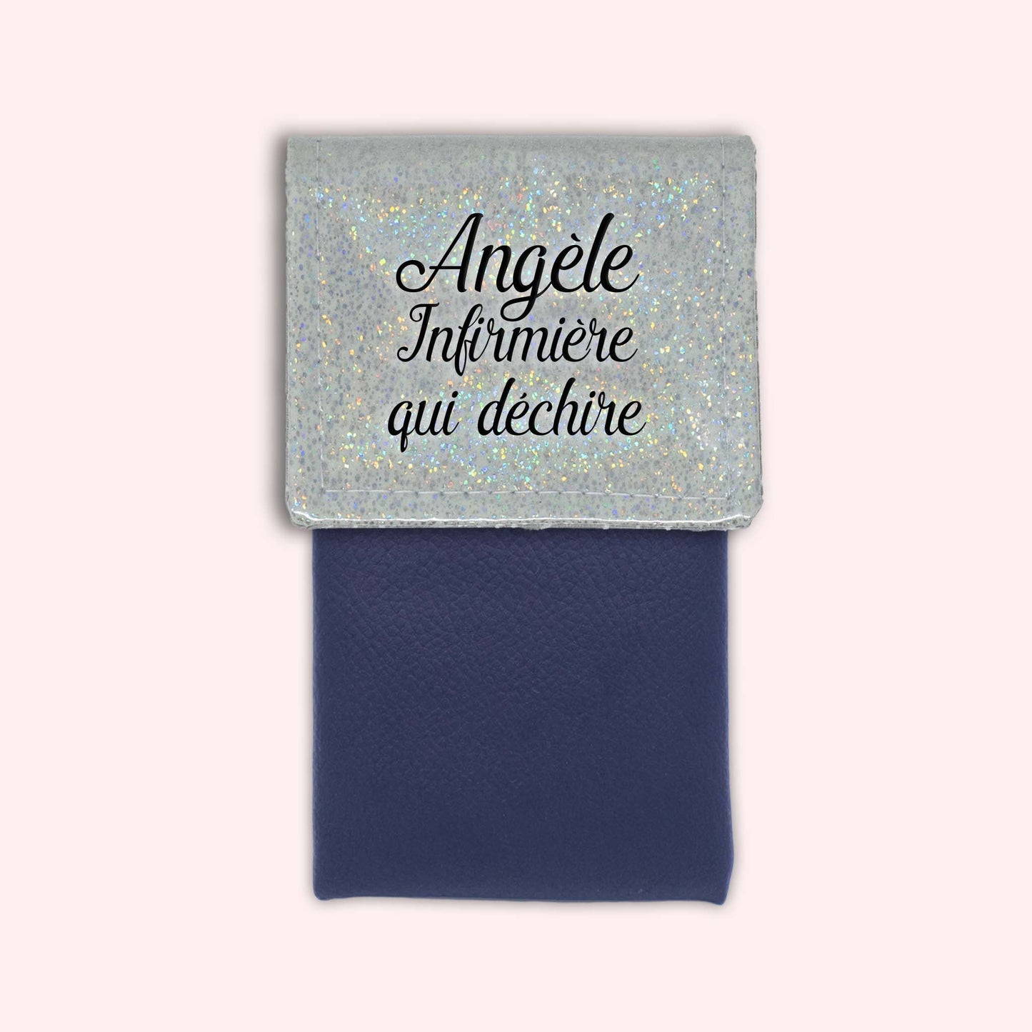 Misty White Disco Magnetic Pouch