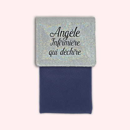 Misty White Disco Magnetic Pouch