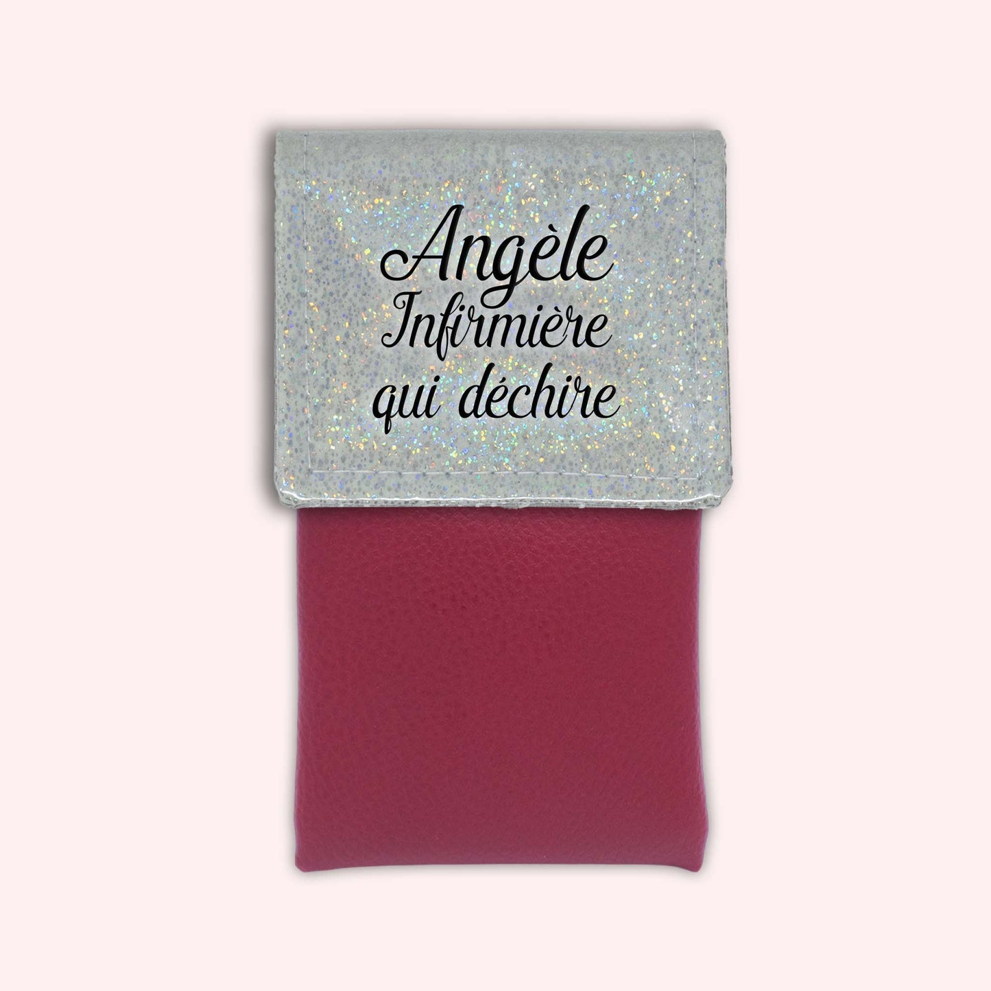 Misty White Disco Magnetic Pouch
