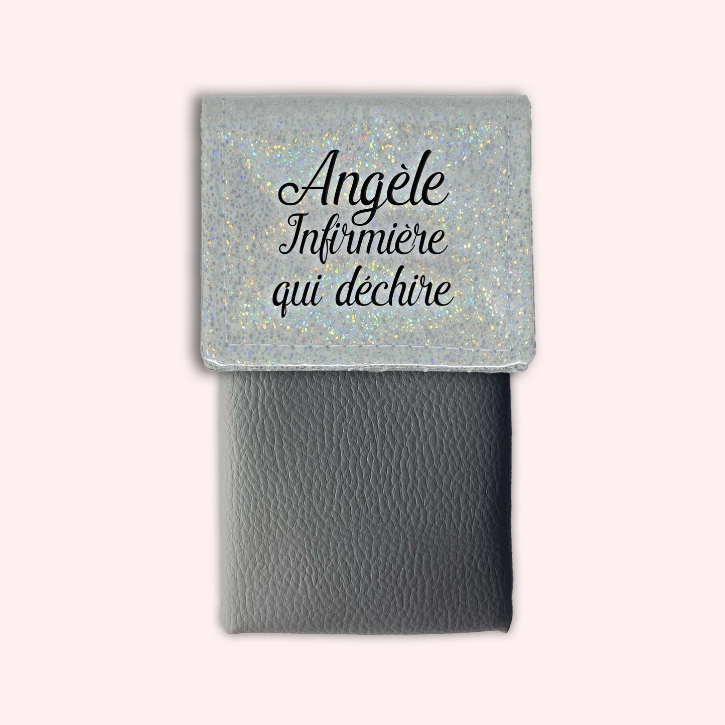 Misty White Disco Magnetic Pouch