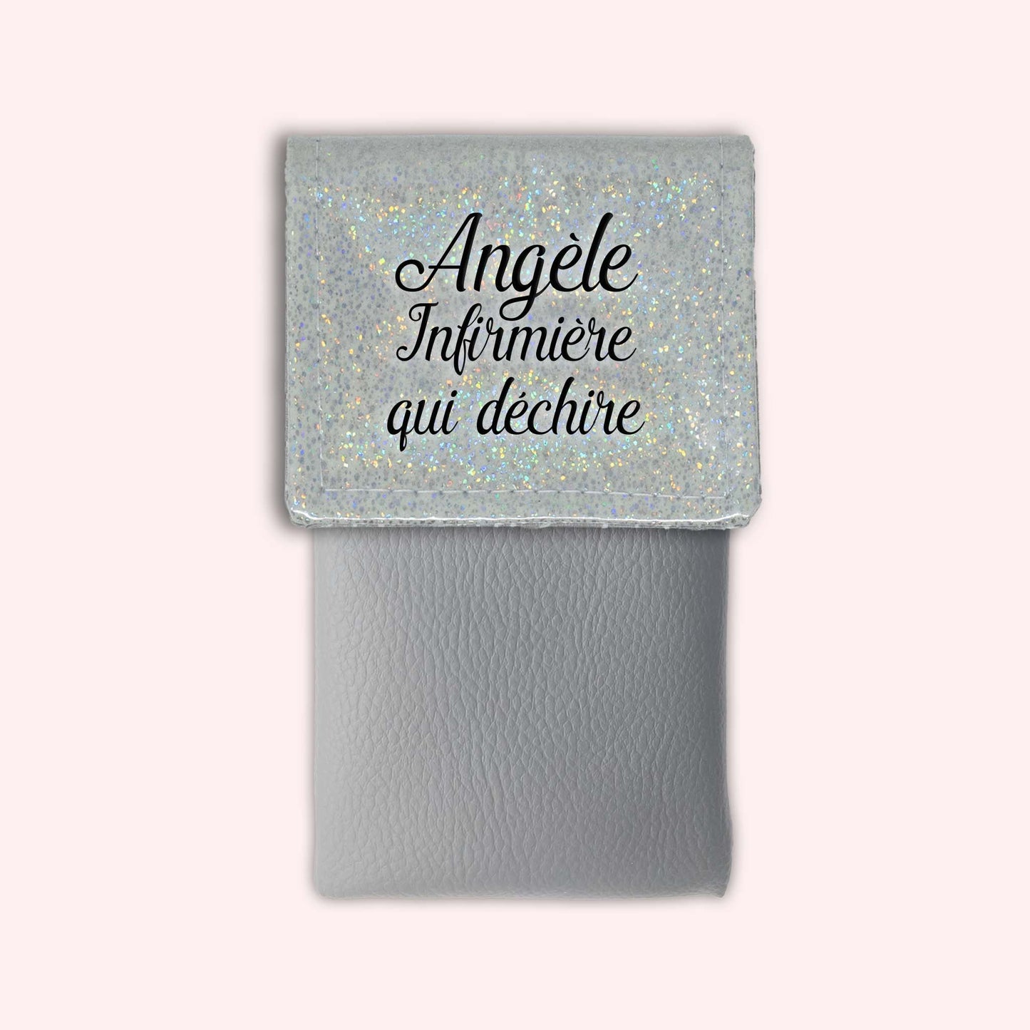 Misty White Disco Magnetic Pouch