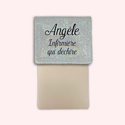 Pochette aimantée Misty blanc disco
