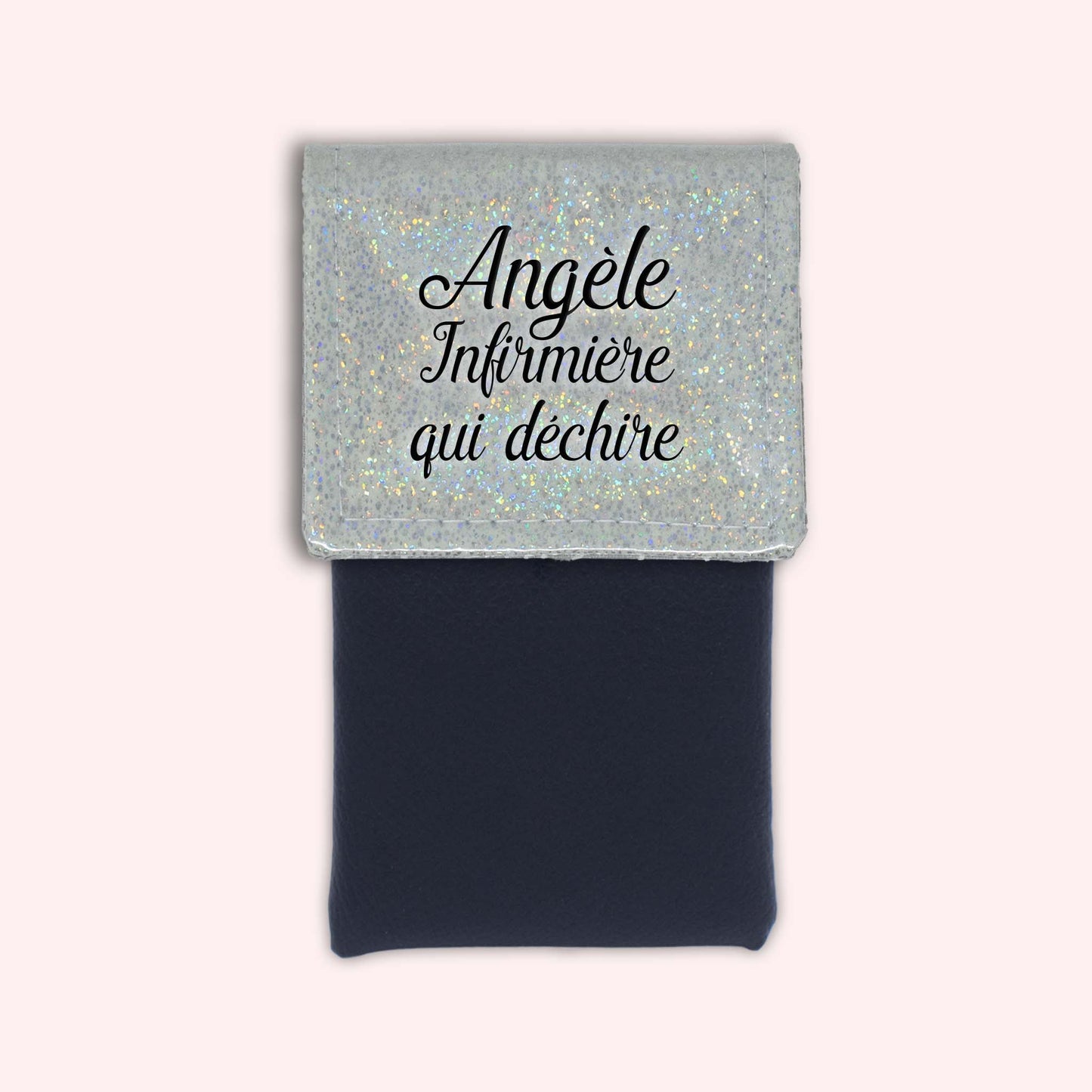 Misty White Disco Magnetic Pouch