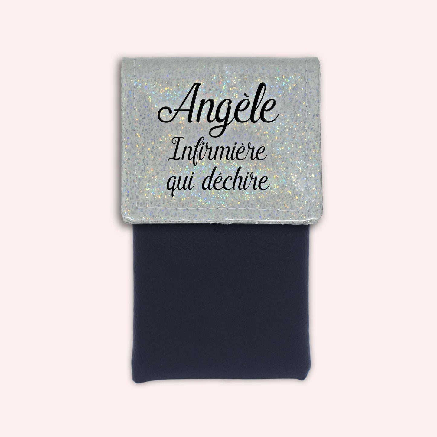 Misty White Disco Magnetic Pouch