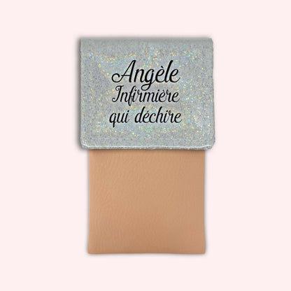 Misty White Disco Magnetic Pouch