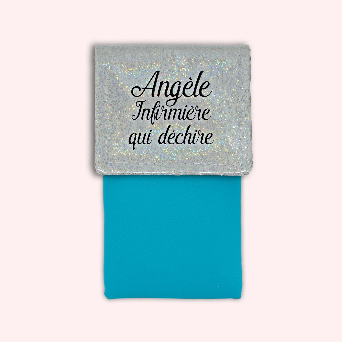 Misty White Disco Magnetic Pouch