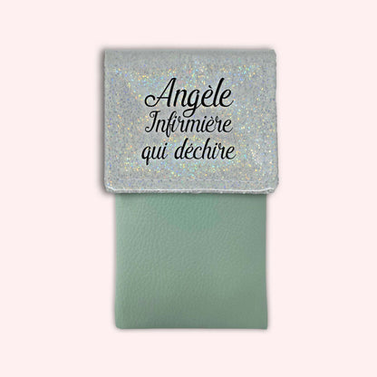 Misty White Disco Magnetic Pouch