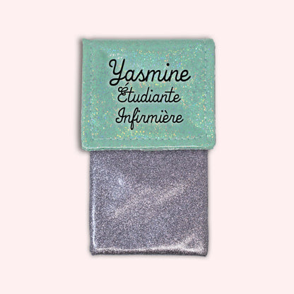 Pochette aimantée Misty bleu ciel disco
