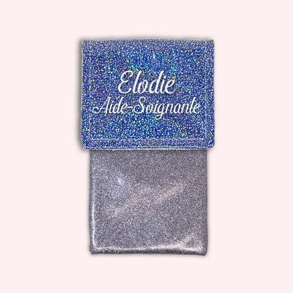 Pochette aimantée Misty bleu foncé disco