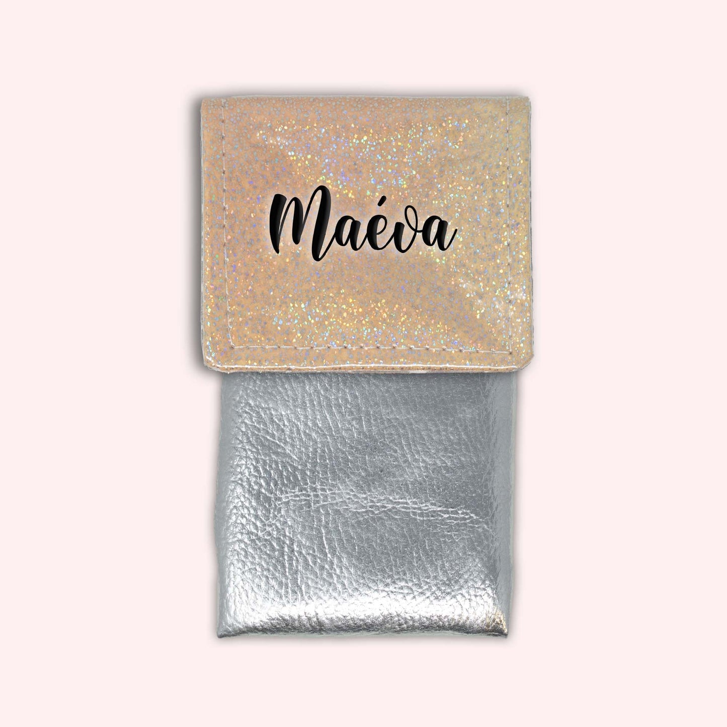 Misty Peach Disco Magnetic Pouch