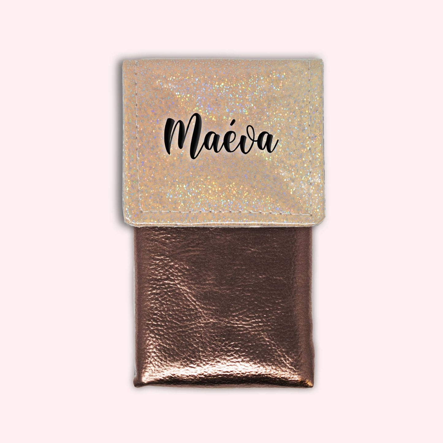 Misty Peach Disco Magnetic Pouch