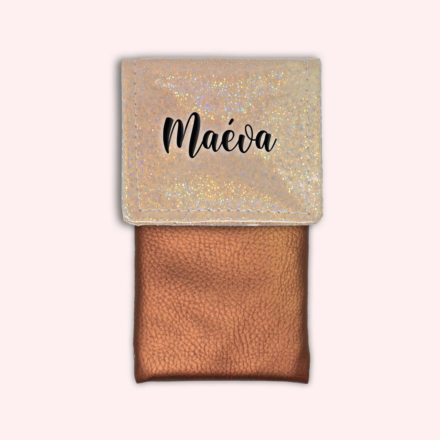 Misty Peach Disco Magnetic Pouch