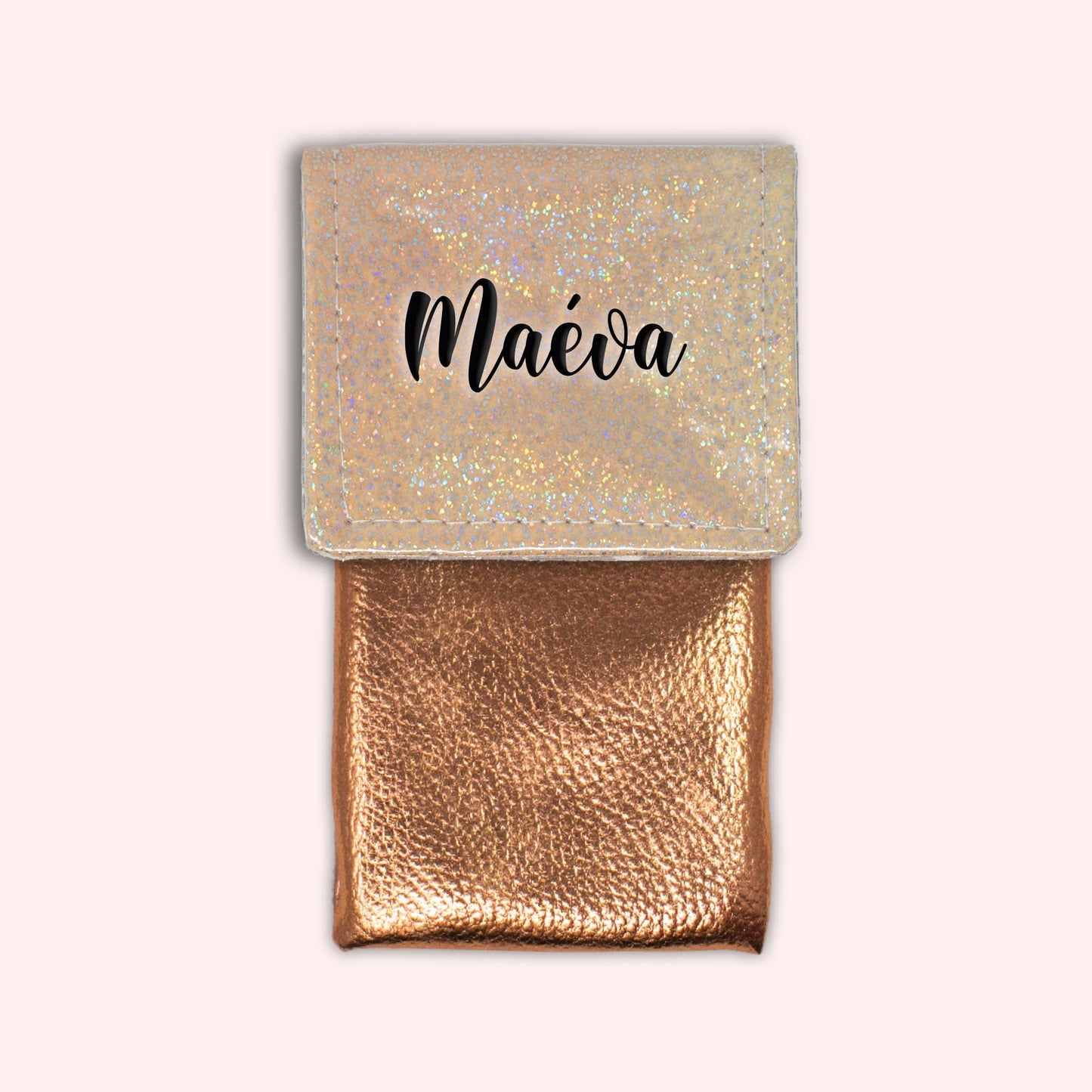 Misty Peach Disco Magnetic Pouch