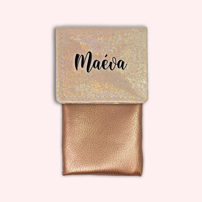 Misty Peach Disco Magnetic Pouch