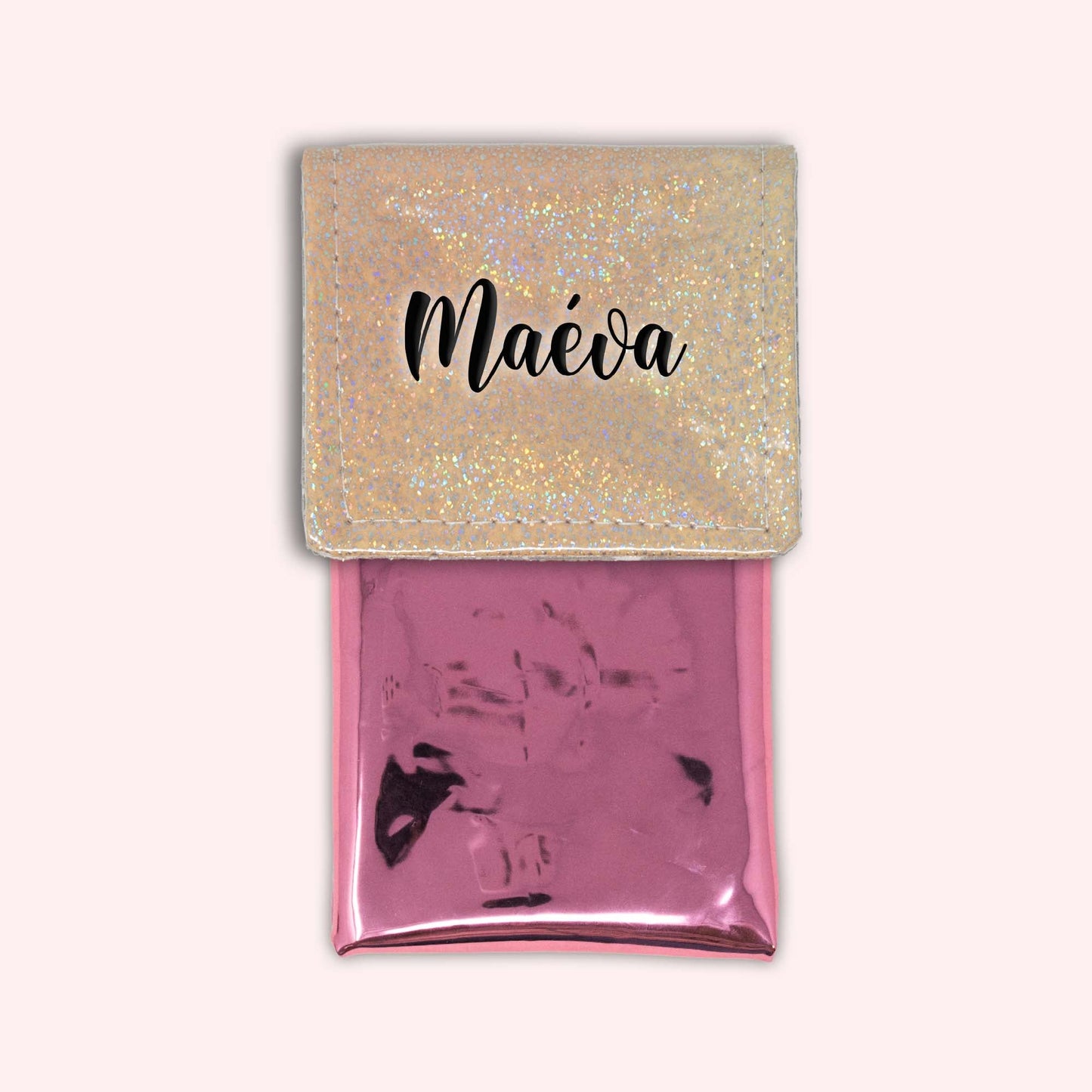 Misty Peach Disco Magnetic Pouch