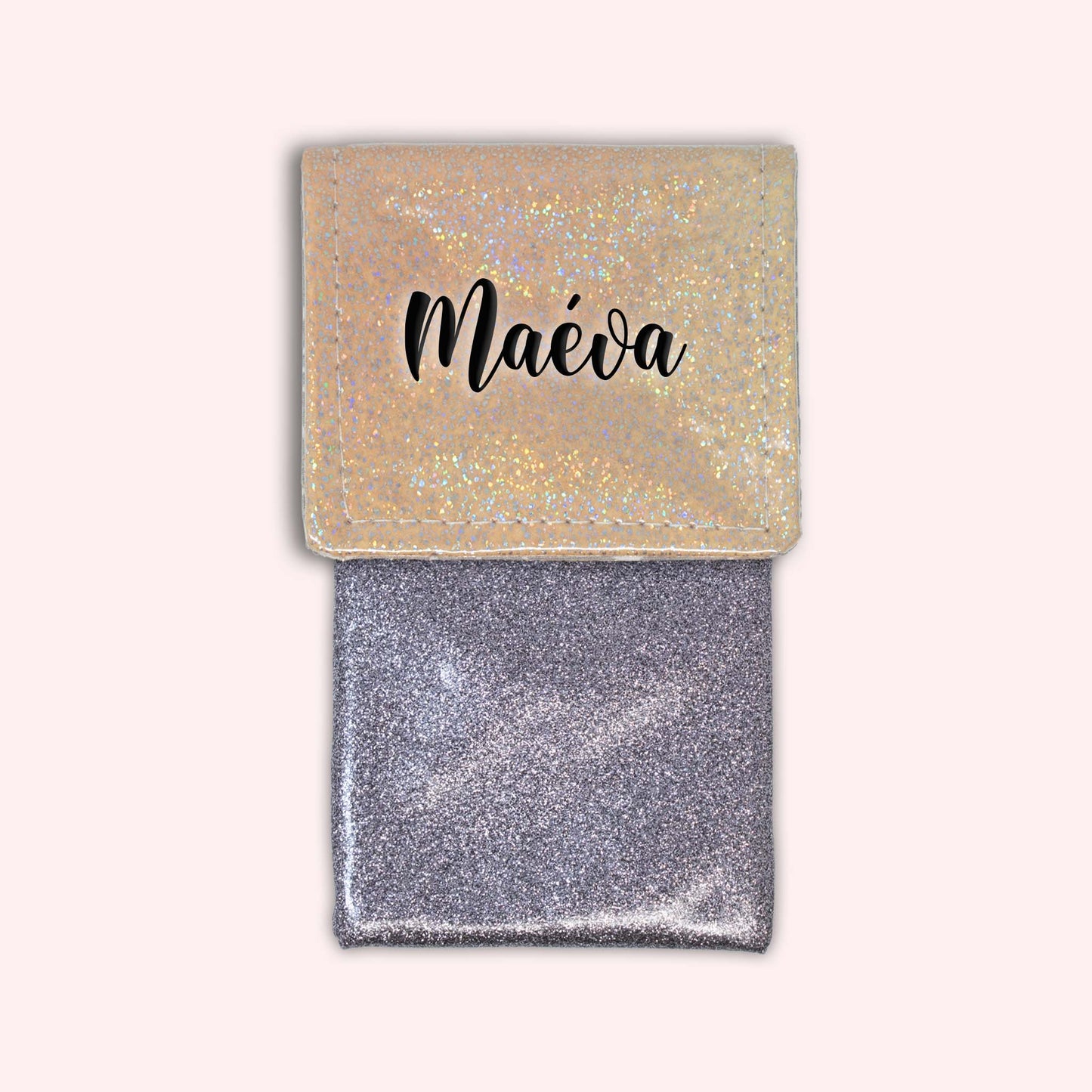 Pochette aimantée Misty pêche disco