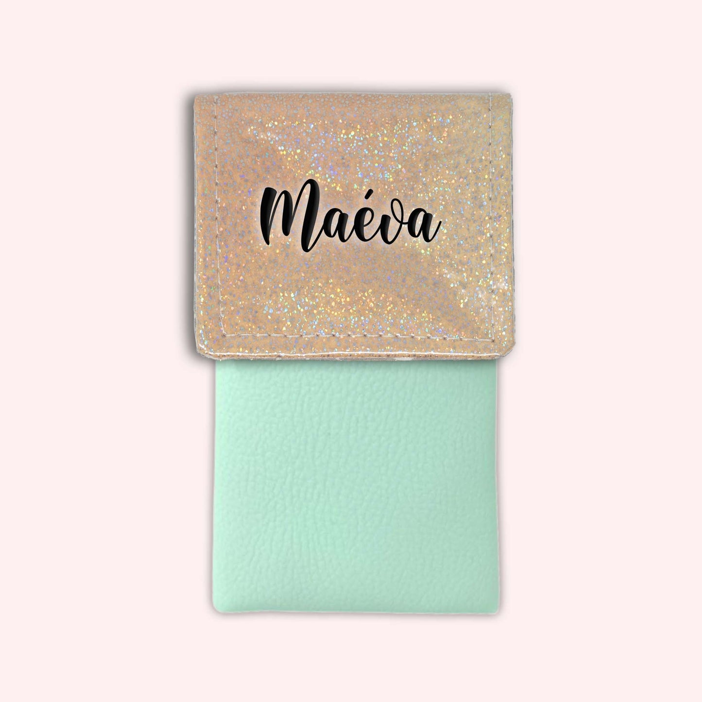 Misty Peach Disco Magnetic Pouch