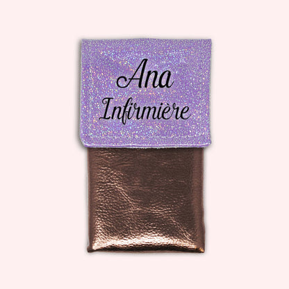 Misty purple disco magnetic pouch